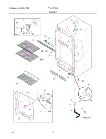 05 - Cabinet parts for Frigidaire Freezer FFU14FK1DW1 from AppliancePartsPros.com