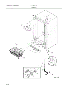 05 - Cabinet parts for Frigidaire Freezer FFU14M5HWF from AppliancePartsPros.com