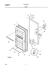 03 - Door parts for Frigidaire Freezer FFU17C3AW1 from AppliancePartsPros.com