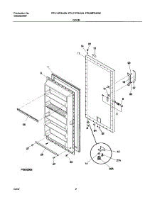03 - Door parts for Frigidaire Freezer FFU14FG4AW1 from AppliancePartsPros.com