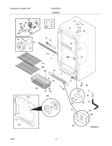 05 - Cabinet parts for Frigidaire Freezer FFU2065FW1 from AppliancePartsPros.com