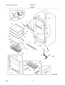 05 - Cabinet parts for Frigidaire Freezer FFU2067FW1 from AppliancePartsPros.com