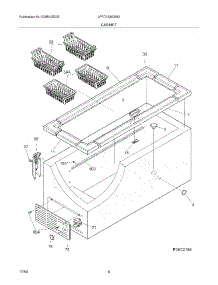 05 - Cabinet parts for Frigidaire Freezer LFFC1526DW2 from AppliancePartsPros.com