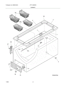 05 - Cabinet parts for Frigidaire Freezer LFFC1526DW4 from AppliancePartsPros.com
