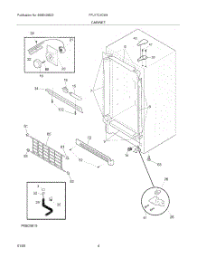 05 - Cabinet parts for Frigidaire Freezer FFU17C4CW4 from AppliancePartsPros.com
