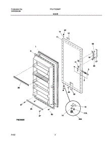 03 - Door parts for Frigidaire Freezer FFU17G3AW1 from AppliancePartsPros.com