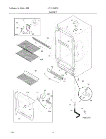 05 - Cabinet parts for Frigidaire Freezer LFFU1153DW3 from AppliancePartsPros.com