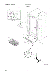 05 - Cabinet parts for Frigidaire Freezer LFFU1424DW12 from AppliancePartsPros.com