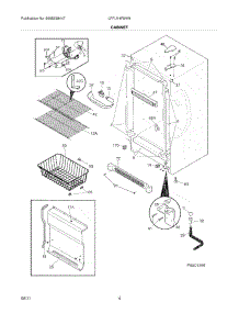 05 - Cabinet parts for Frigidaire Freezer LFFU14F5HWM from AppliancePartsPros.com