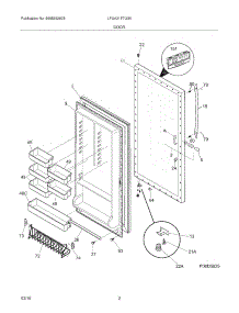 03 - Door parts for Frigidaire Freezer LFUH21F7LM0 from AppliancePartsPros.com