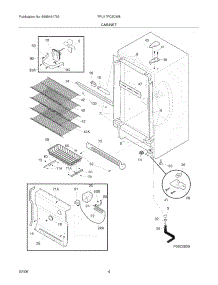 05 - Cabinet parts for Frigidaire Freezer FFU17FC5CW8 from AppliancePartsPros.com