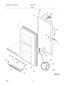 03 - Door parts for Frigidaire Freezer FFU2067FW0 from AppliancePartsPros.com
