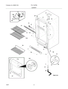 05 - Cabinet parts for Frigidaire Freezer FFU1764FW6 from AppliancePartsPros.com