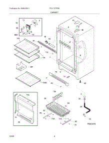 05 - Cabinet parts for Frigidaire Freezer FFU1767FW0 from AppliancePartsPros.com