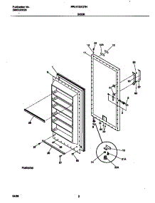 02 - Door parts for Frigidaire Freezer FFU17D7HW0 from AppliancePartsPros.com