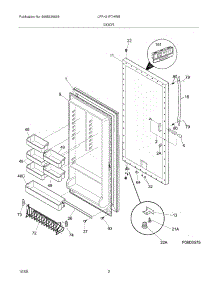03 - Door parts for Frigidaire Freezer LFFH21F7HWB from AppliancePartsPros.com
