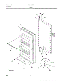 03 - Door parts for Frigidaire Freezer MFU14M2GW5 from AppliancePartsPros.com