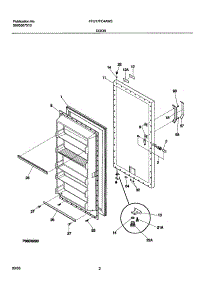 03 - Door parts for Frigidaire Freezer FFU17FC4AW3 from AppliancePartsPros.com