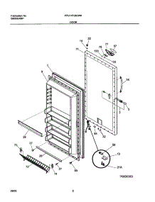 03 - Door parts for Frigidaire Freezer FFU17FC8CW0 from AppliancePartsPros.com