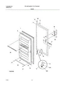 03 - Door parts for Frigidaire Freezer FFU17FG4AW0 from AppliancePartsPros.com