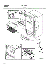 05 - Cabinet parts for Frigidaire Freezer FFU17FC8CW0 from AppliancePartsPros.com