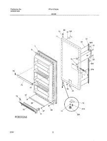 03 - Door parts for Frigidaire Freezer FFU17F9GW5 from AppliancePartsPros.com