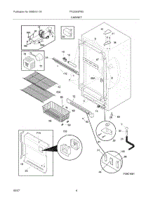 05 - Cabinet parts for Frigidaire Freezer FFU2065FW3 from AppliancePartsPros.com