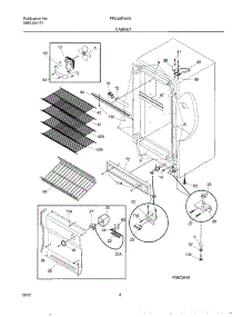 05 - Cabinet parts for Frigidaire Freezer FFU20F3AW0 from AppliancePartsPros.com