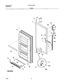 03 - Door parts for Frigidaire Freezer FFU20FC6AW3 from AppliancePartsPros.com