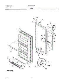 03 - Door parts for Frigidaire Freezer FFU20FG6AW1 from AppliancePartsPros.com