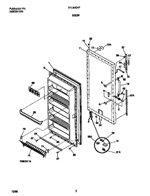 02 - Door parts for Frigidaire Freezer FFU20G9FW1 from AppliancePartsPros.com