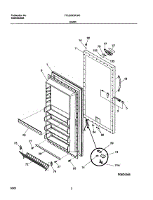 03 - Door parts for Frigidaire Freezer FFU20IC8CW1 from AppliancePartsPros.com
