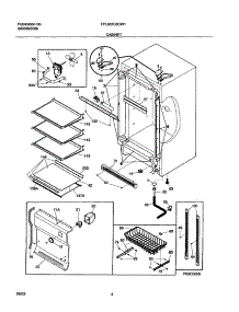 05 - Cabinet parts for Frigidaire Freezer FFU20IC8CW1 from AppliancePartsPros.com