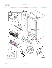 05 - Cabinet parts for Frigidaire Freezer FFU21C5AW2 from AppliancePartsPros.com