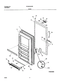 03 - Door parts for Frigidaire Freezer FFU20IC8CW0 from AppliancePartsPros.com
