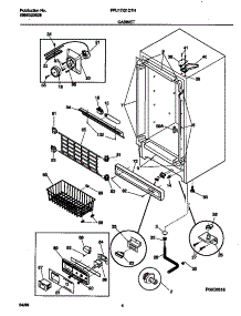 03 - Cabinet parts for Frigidaire Freezer FFU21D7HW0 from AppliancePartsPros.com