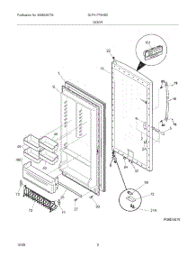 03 - Door parts for Frigidaire Freezer GLFH17F8HBD from AppliancePartsPros.com