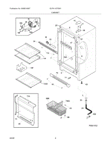 05 - Cabinet parts for Frigidaire Freezer GLFH1467GW1 from AppliancePartsPros.com