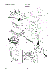 05 - Cabinet parts for Frigidaire Freezer GLFH17F8HBD from AppliancePartsPros.com
