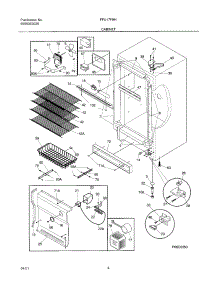 05 - Cabinet parts for Frigidaire Freezer FFU17F9HW3 from AppliancePartsPros.com