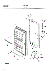 03 - Door parts for Frigidaire Freezer FFU21C4CW0 from AppliancePartsPros.com