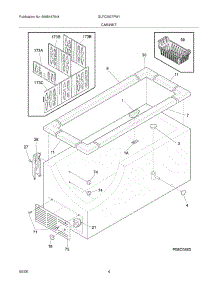 05 - Cabinet parts for Frigidaire Freezer GLFC2027FW1 from AppliancePartsPros.com
