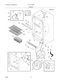 05 - Cabinet parts for Frigidaire Freezer LFFH1467DW2 from AppliancePartsPros.com