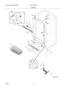 05 - Cabinet parts for Frigidaire Freezer LFFU1424DW11 from AppliancePartsPros.com