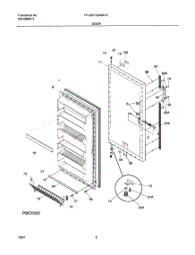 03 - Door parts for Frigidaire Freezer FFU20FC6AW1 from AppliancePartsPros.com