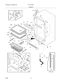 05 - Cabinet parts for Frigidaire Freezer FPUH17D7KF1 from AppliancePartsPros.com