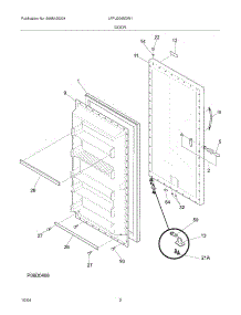 03 - Door parts for Frigidaire Freezer LFFU2065DW1 from AppliancePartsPros.com