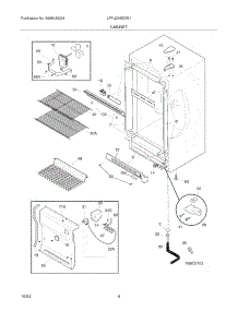 05 - Cabinet parts for Frigidaire Freezer LFFU2065DW1 from AppliancePartsPros.com