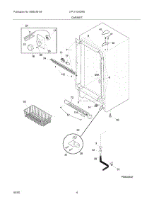 05 - Cabinet parts for Frigidaire Freezer LFFU1424DW5 from AppliancePartsPros.com