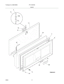 03 - Door parts for Frigidaire Freezer FFC13K0DW0 from AppliancePartsPros.com